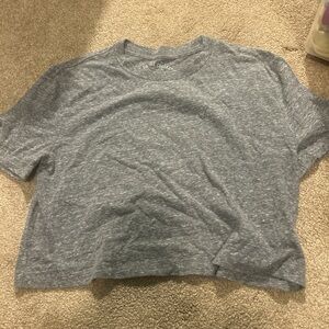 Gray Cropped Aeropostale T-Shirt